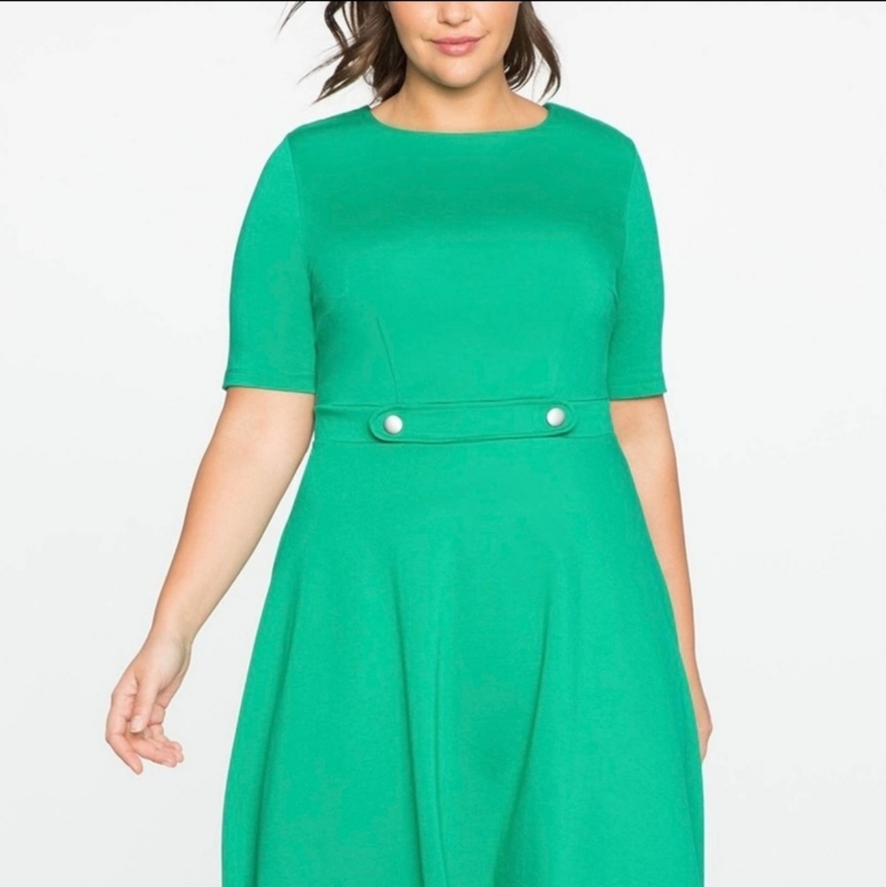 Eloquii Green Midi Dress